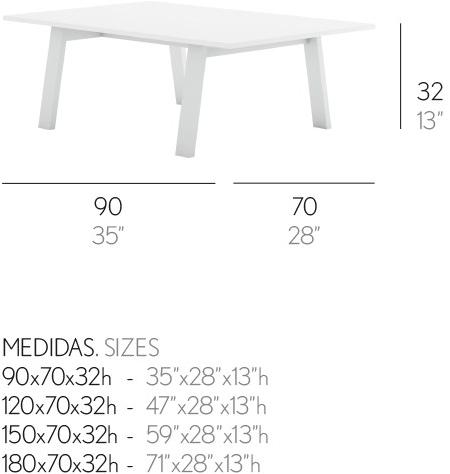 GANDIABLASCO Прямоугольный журнальный столик из термолакированного алюминия Timeless sun-id-1459381 - Вид №8