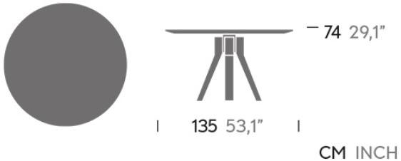 Kettal Круглый стол из тика Vieques sun-id-1403039 - Вид №1