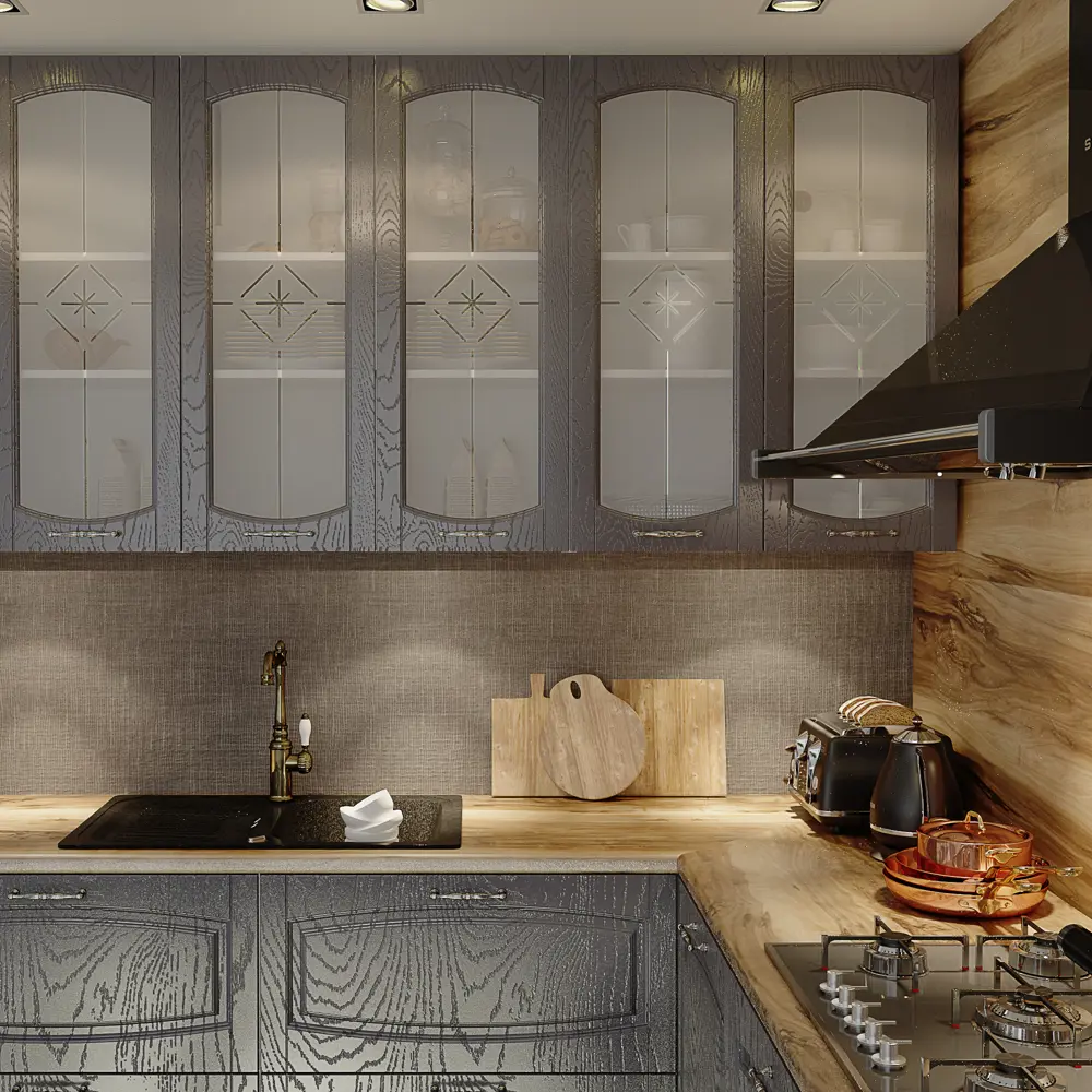 Фальшпанель для шкафа Delinia ID Петергоф грей 37x102.4 см МДФ цвет графит STLM-2100544 - Вид №10