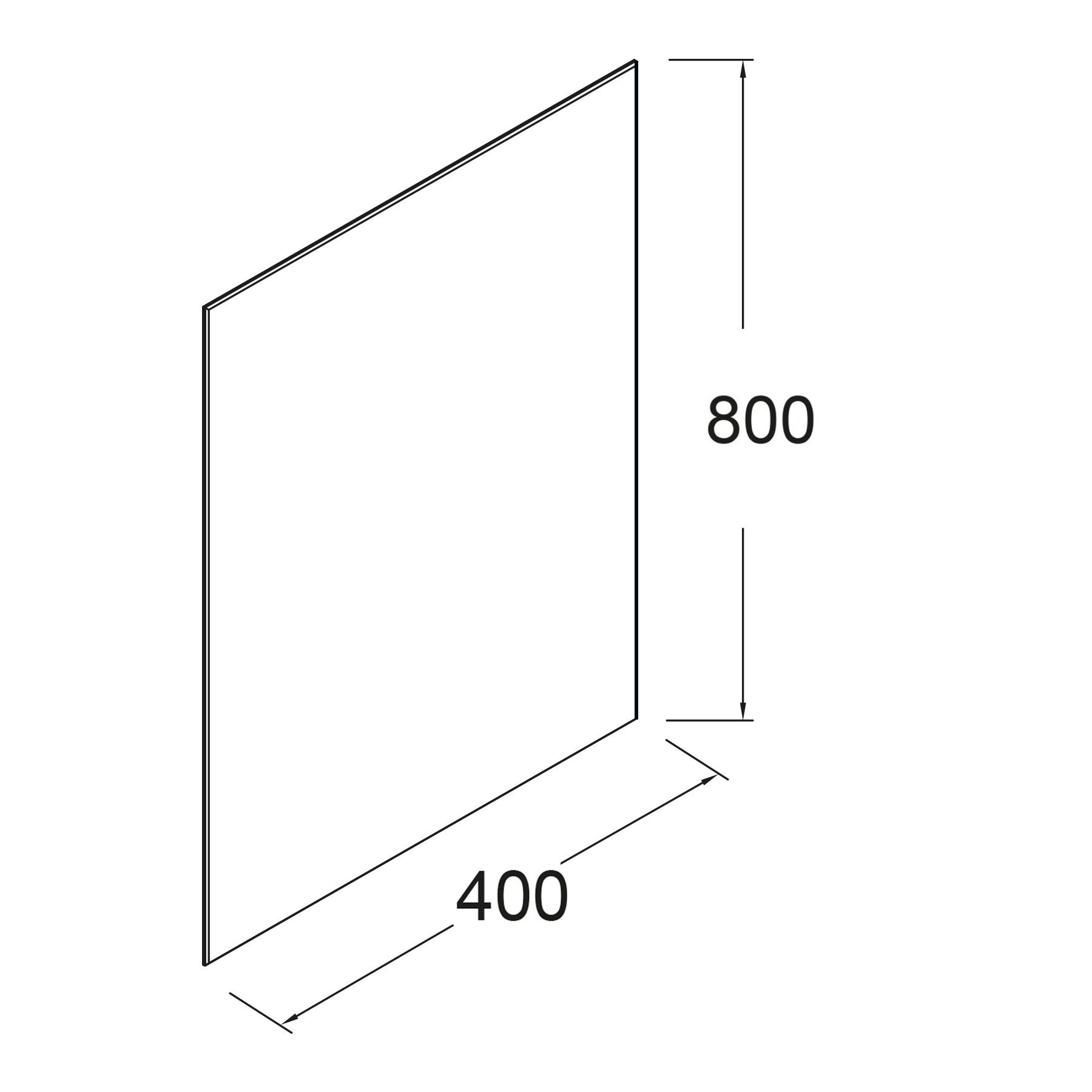 16906 SALGAR Зеркало SENA 400 400 x 800 мм - Вид №1