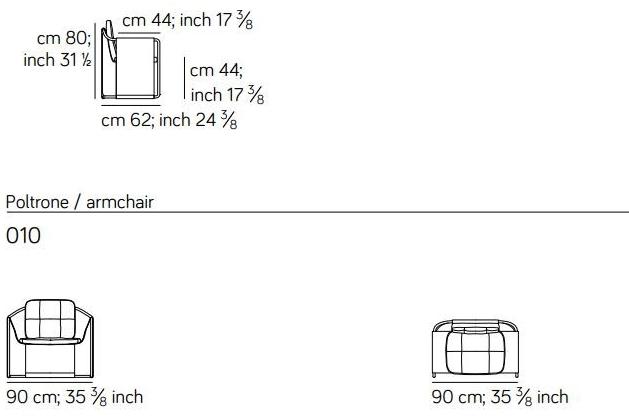 AMURA Кресло из кожи и ткани с подлокотниками sun-id-1513902 - Вид №5