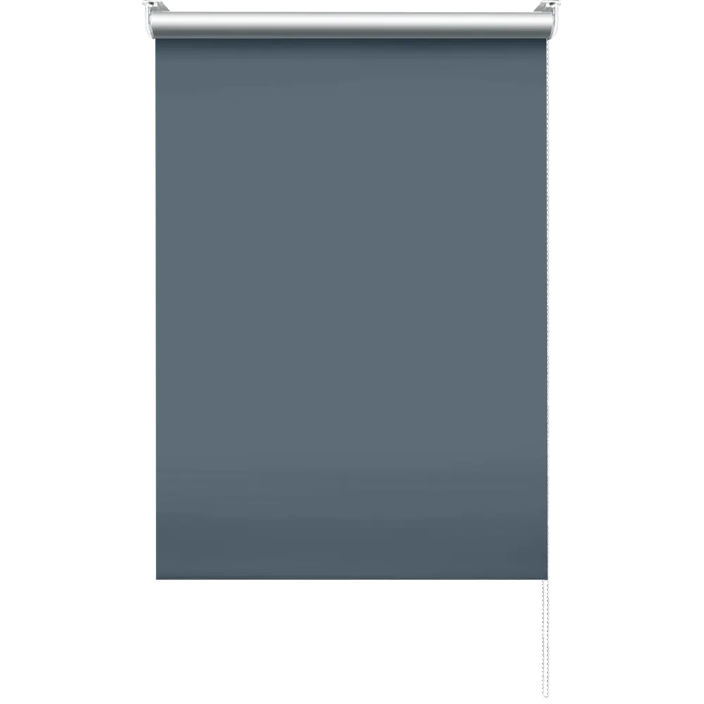 Штора рулонная блэкаут Эскар 60x160 см серо-синяя Denim 1 BLACKOUT STLM-2176678