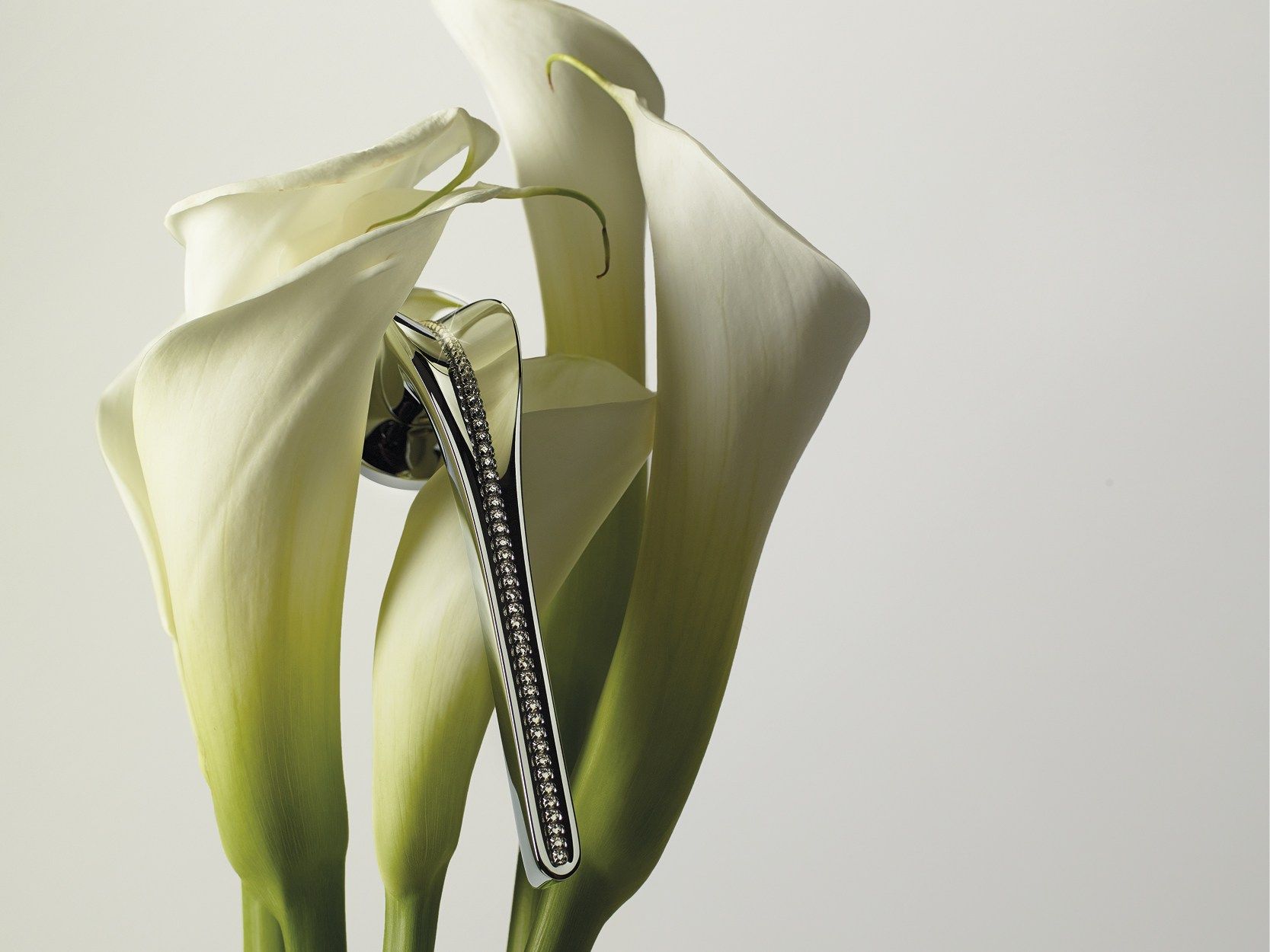 Латунная ручка с кристаллами Swarovski® на розетке с насадкой LINEA CALI' Spirit Mesh ARCH-00130257 - Вид №1