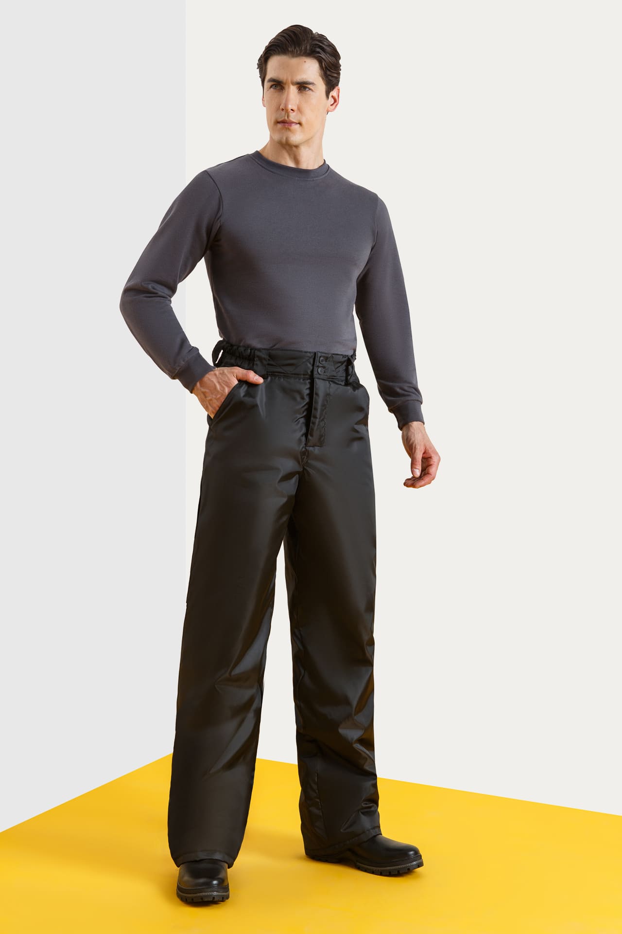 65000 Брюки непромокаемые зимние черные  Зимняя спецодежда  размер 48-50/170-176  - Вид №2