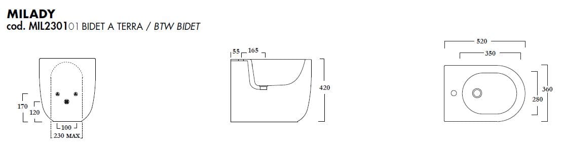 Напольное оконное биде Olympia Ceramica Milady ARCH-00141368 - Вид №5