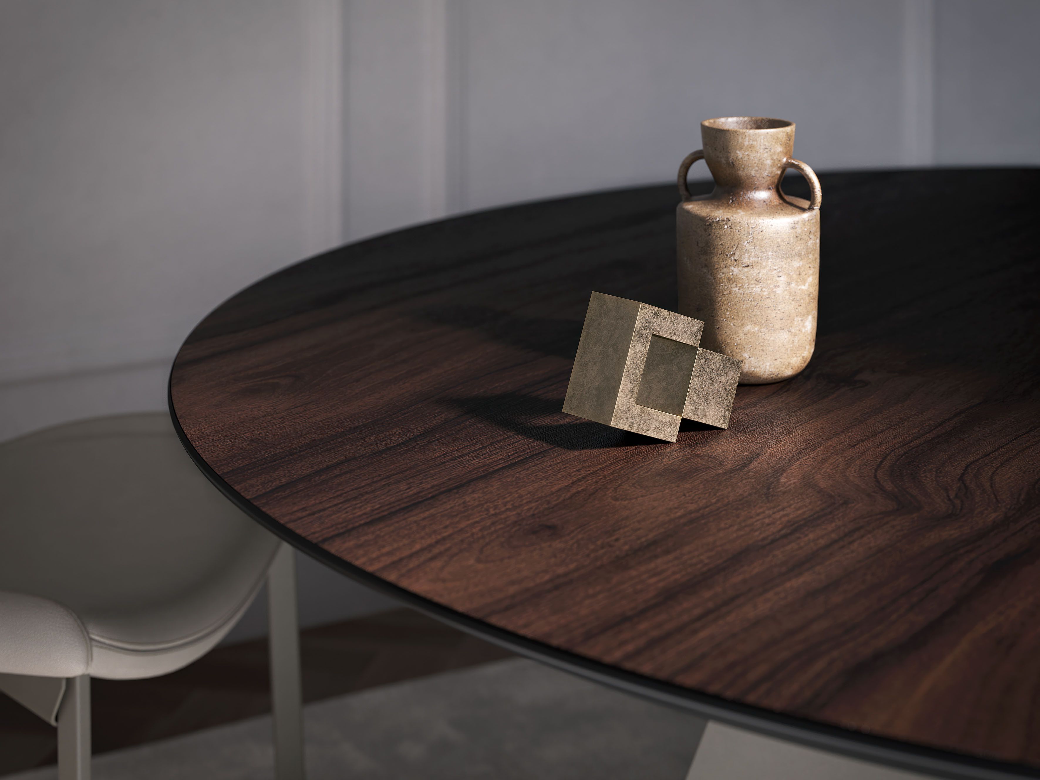 Круглый стол из стали и дерева Cattelan italia Senator ARCH-00148041 - Вид №2