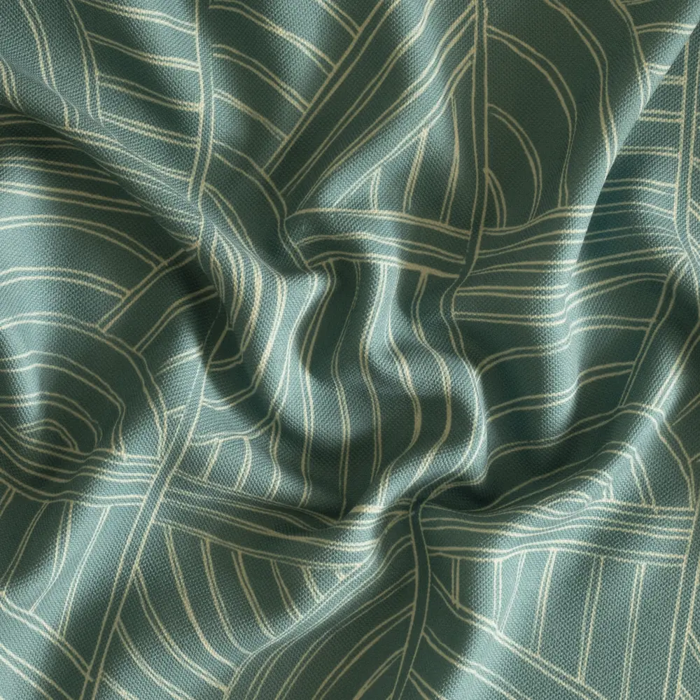 Штора на ленте Римини 160x260 см цвет зеленый GARDEN STLM-2125619 - Вид №4