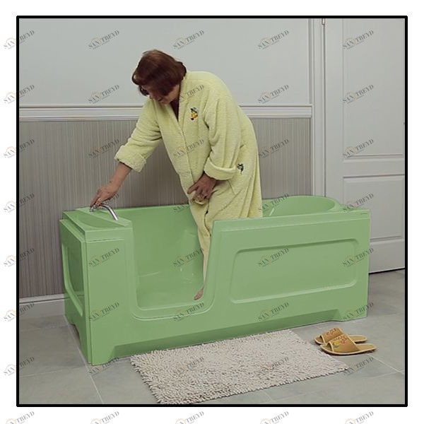 Ванна с дверцей Akcjum Relax 150-80-LH-S лежачая левосторонняя салатовая RELAX15080LHS