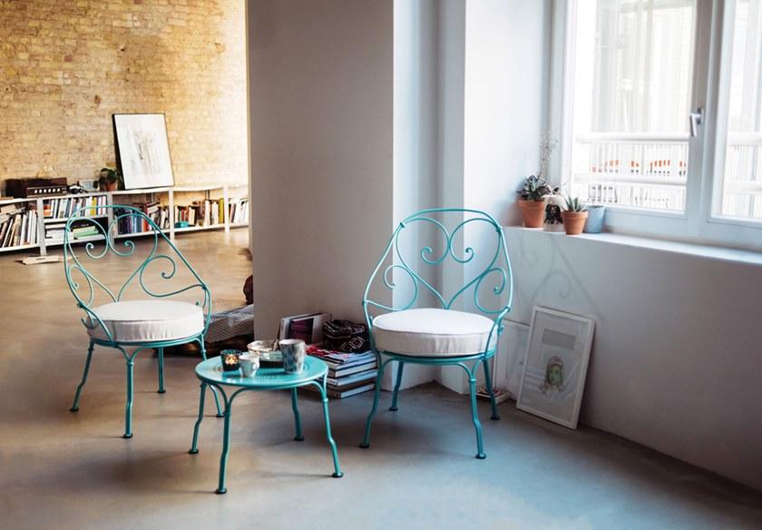 Fermob Садовый столик круглый из стали 1900 2233  - Вид №1