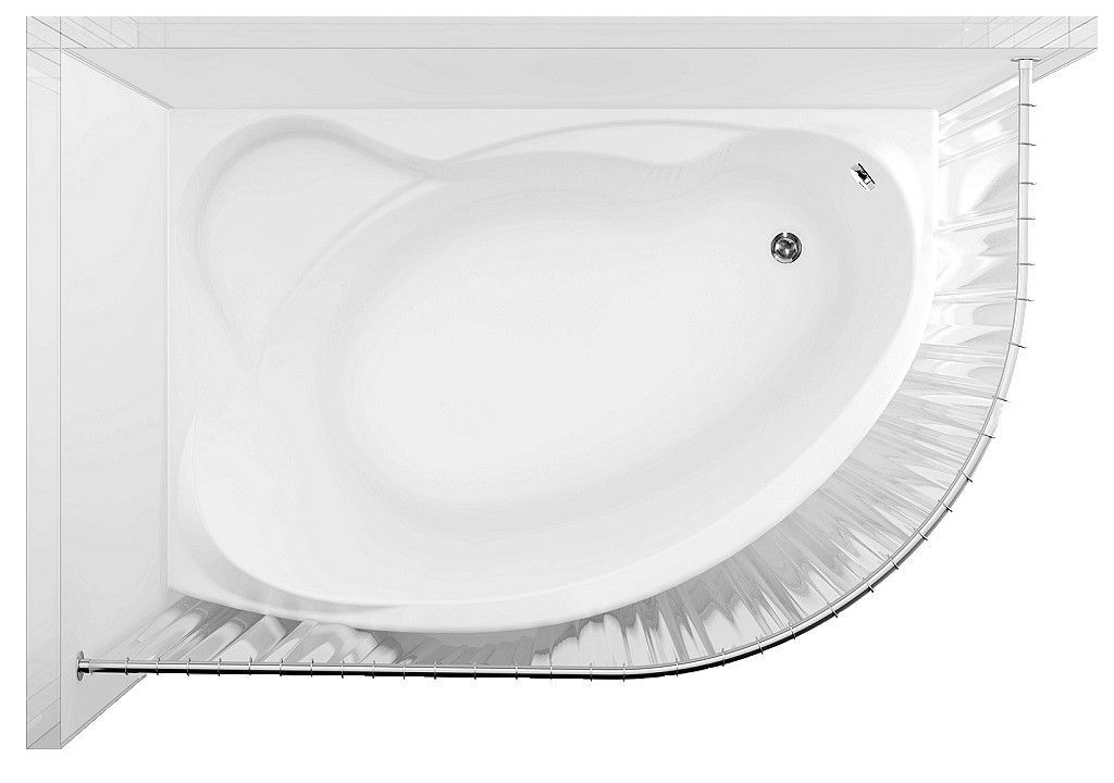 Карниз для ванны Aquanet Jamaica полукруглый 160х100 00152670 - Вид №3