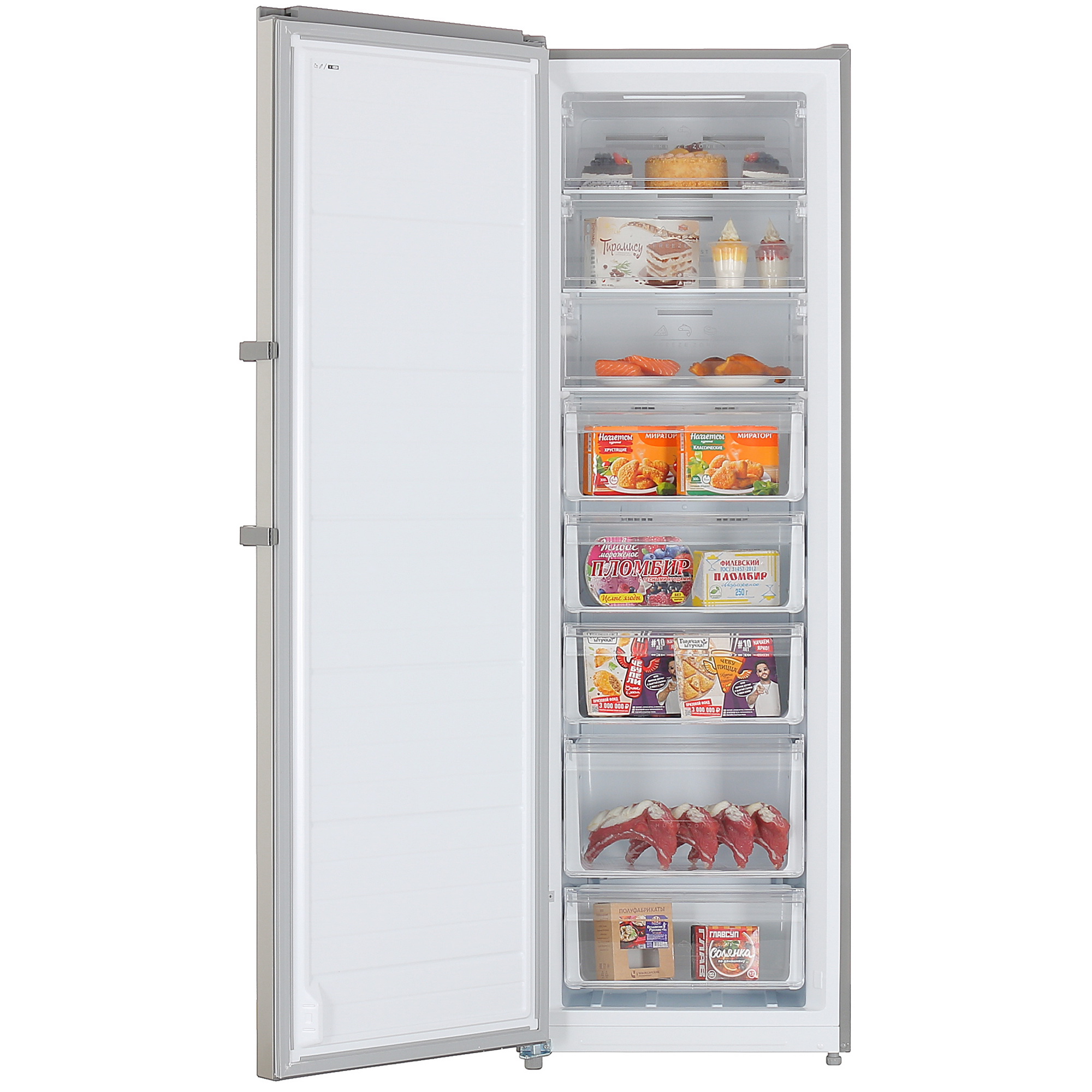 5429358 Морозильный шкаф  DEXP F4-28AMA серебристый STDN-0087758 - Вид №5