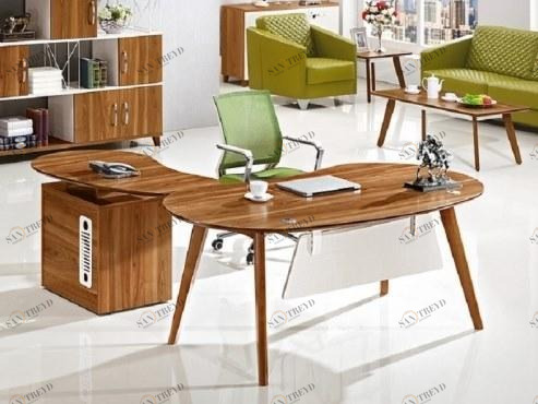 Arrediorg.it® Угловой деревянный стол со встроенной полкой Evolutio A-209 180 