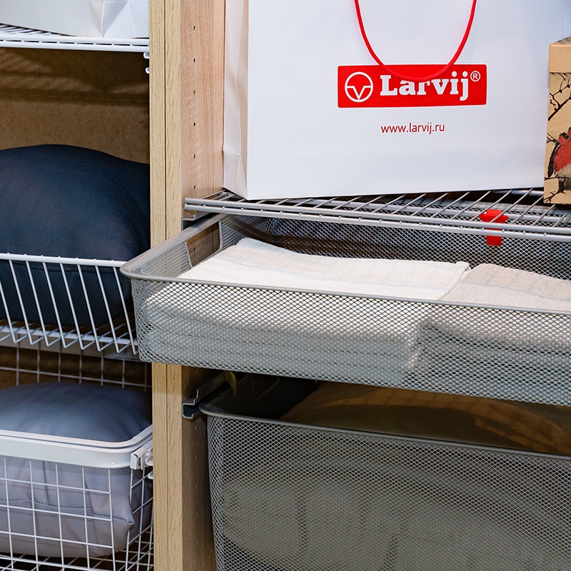 Корзина мелкосетчатая , 555х410х185 мм, серый LJPS0545 Public Steel Россия  - Вид №4