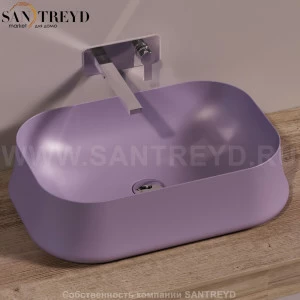 SH08PRUGNAMATT Накладная раковина на столешницу  прямоугольная Simas Sharp