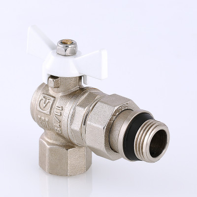 VT.228.NRW.05 Кран шаровой VALTEC BASE угловой с полусгоном и дополнительным уплотнением Valtec 3/4"  - Вид №1