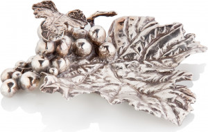 82787 Odiot Блюдо-лист Odiot "Фауна и флора.Виноградный лист" 15,5см (серебро 925) Серебро 925