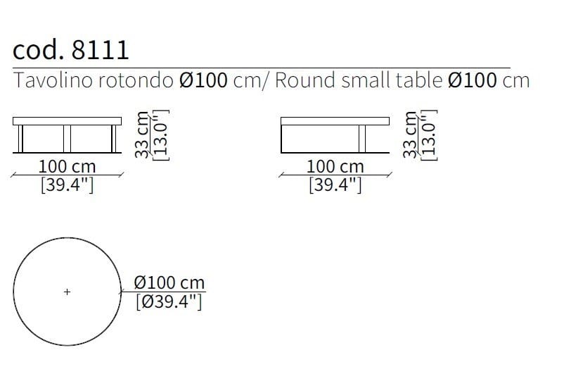 Круглый металлический журнальный столик Frigerio OTIS ARCH-00152975 - Вид №5