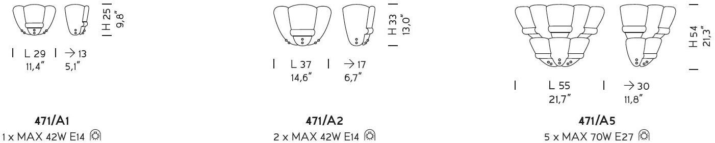 Sylcom Настенный светильник из стекла Tribuno 471 - Вид №2