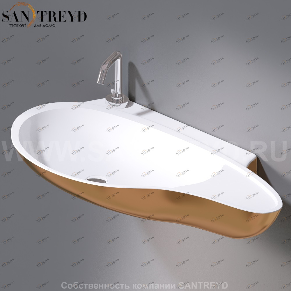 L500T0R1V4.250 Подвесная раковина настенная овальная A. e T. Italia SPOT белая AeT ITALIA ACCENT