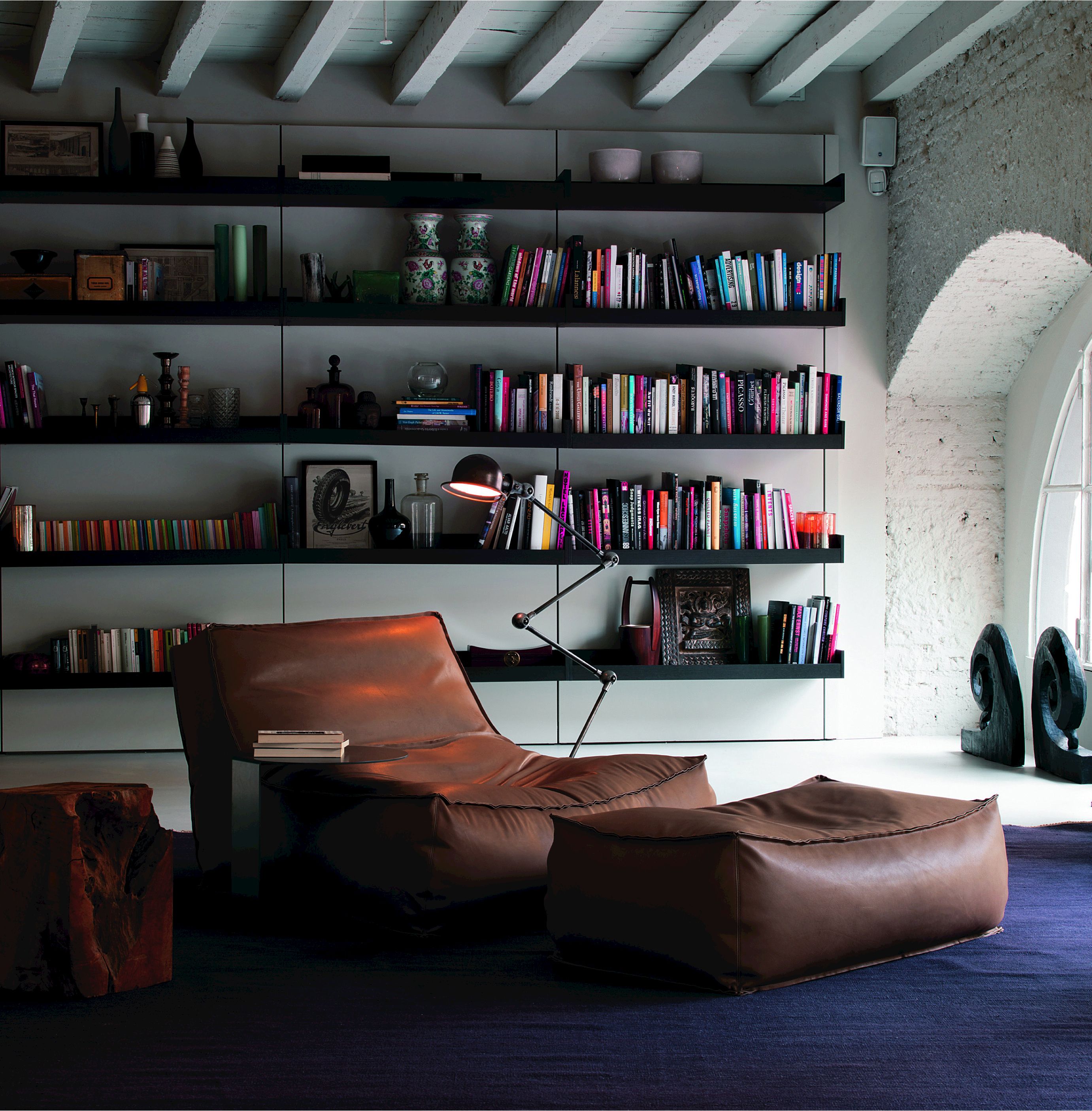 Кожаный прямоугольный пуф Verzelloni ARCH-00030018 - Вид №3