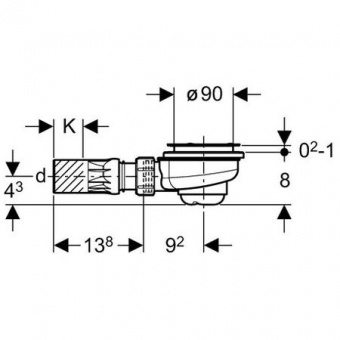 Крышка сливного отверстия Geberit 150.275.21.1 для сифона Santreyd  - Вид №1