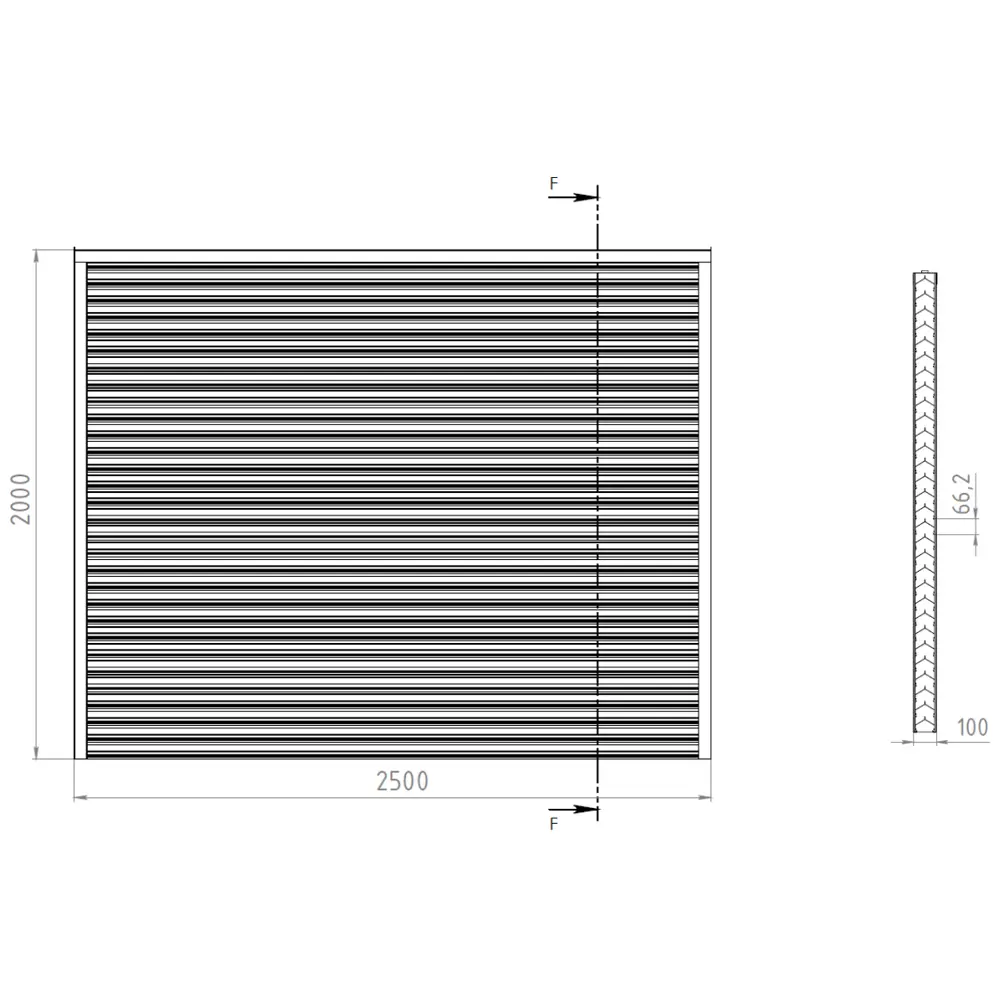 Santreyd Кавказ - забор-жалюзи с двусторонним дизайном 2×2.5 м 88698258 нет STLM-0959628 - Вид №4