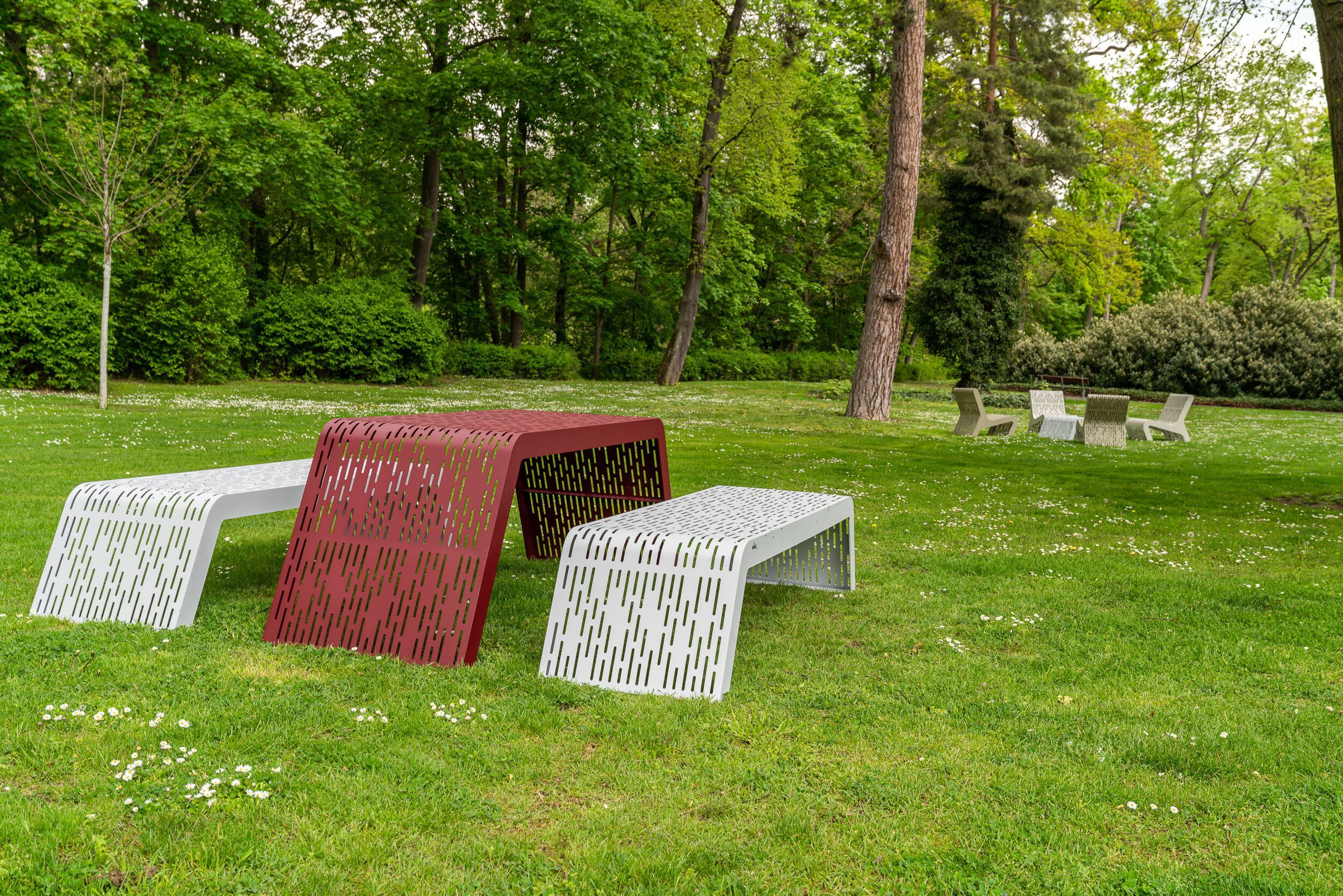 Стол и скамейка для общественных мест из нержавеющей стали BENKERT BANKE Chalidor ARCH-00092776 - Вид №6