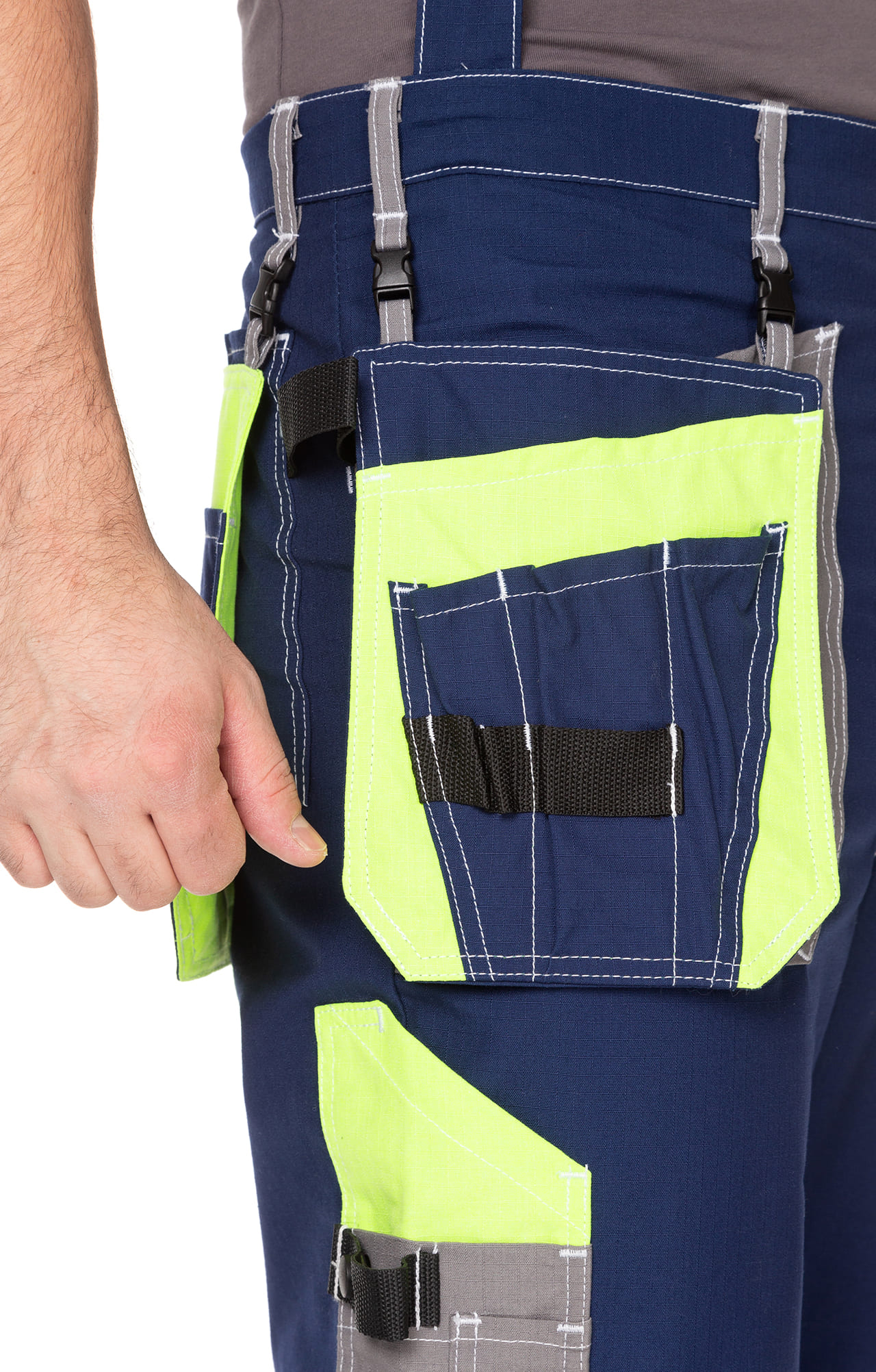 68842 Костюм "Прогресс" темно-синий с серым лимон  Летняя спецодежда  размер 48-50/170-176  - Вид №16