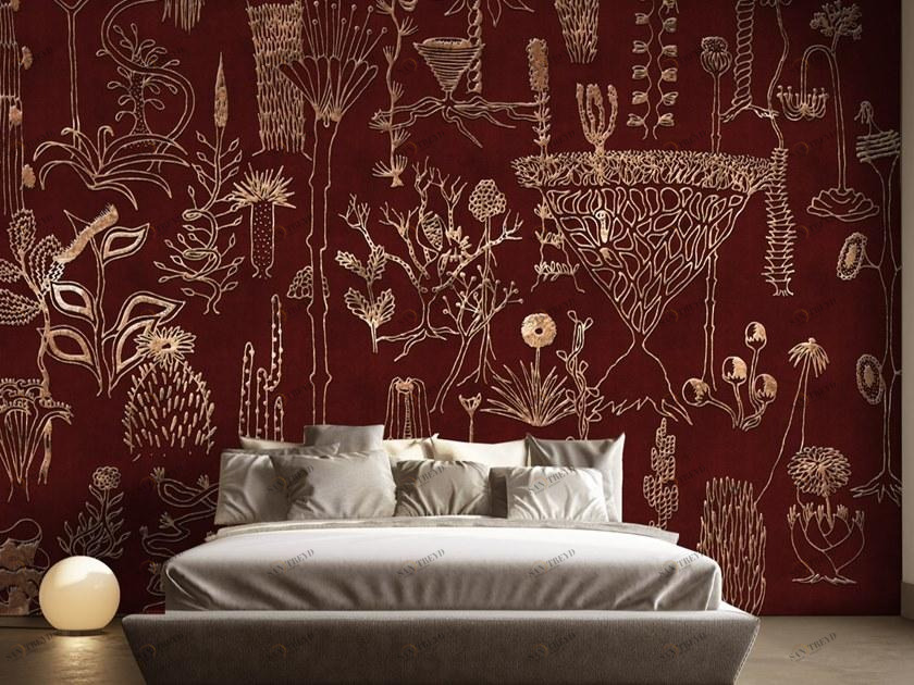 Affreschi & Affreschi Рулонные экологические обои из гипса с цветочными мотивами Season 1 Kw0703