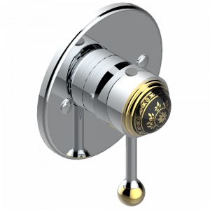 A7F-6540B Внешняя часть смесителя для душа однорычажного встраиваемого в стену 06540 Thg-paris Marquise чёрный с золотым декором Хром/золото