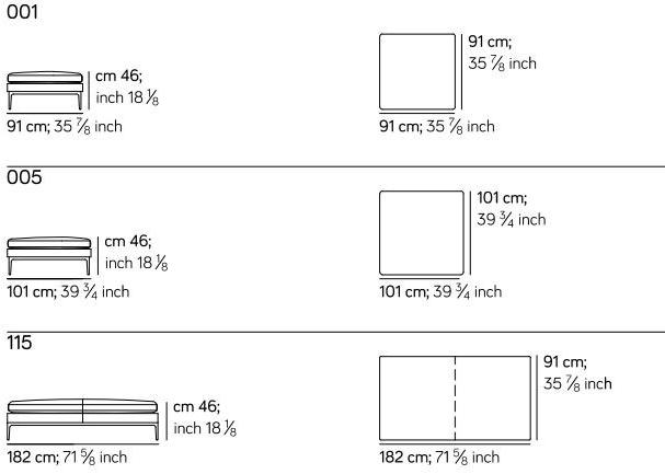 AMURA Мягкая кожаная скамейка Leonard Am024 115 - Вид №2