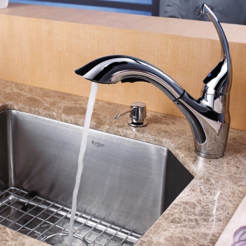 KHU121-23-KPF2210ORB-KSD30ORB Накладная раковина на столешницу  прямоугольная Krausru  - Вид №2