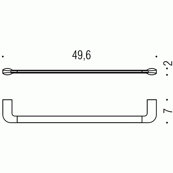 B30100CR B3010 Полотенцедержатель 50 см COLOMBO TRENTA Colombo Design - Вид №1