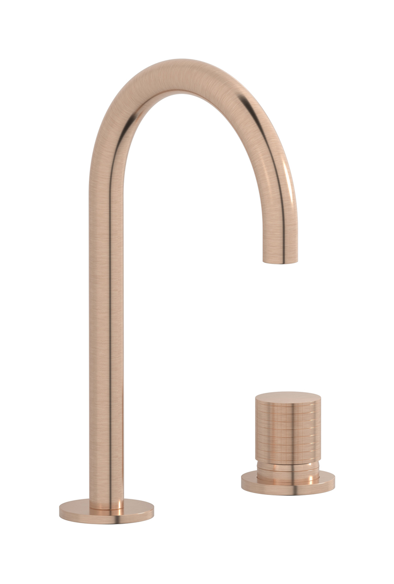 Смеситель для раковины на 2 отверстия WE ARE IB ga394sr Brushed Rose Gold Gatsby