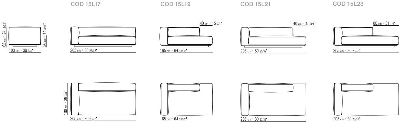 Flexform Модульный тканевый диван с шезлонгом Grandemare sun-id-1429926 - Вид №7