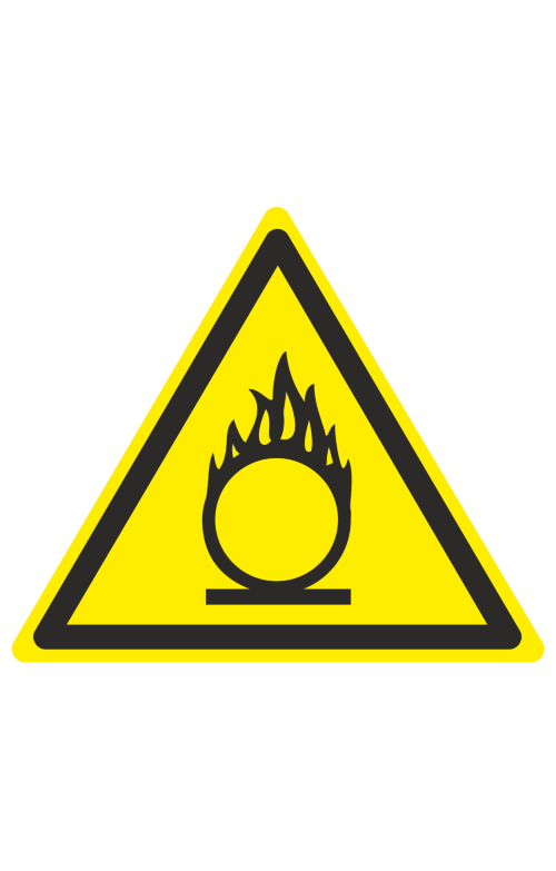 68411 Знак "Пожароопасно. Окислитель"  Предупреждающие знаки размер 100 х 100 мм Спецодежда 