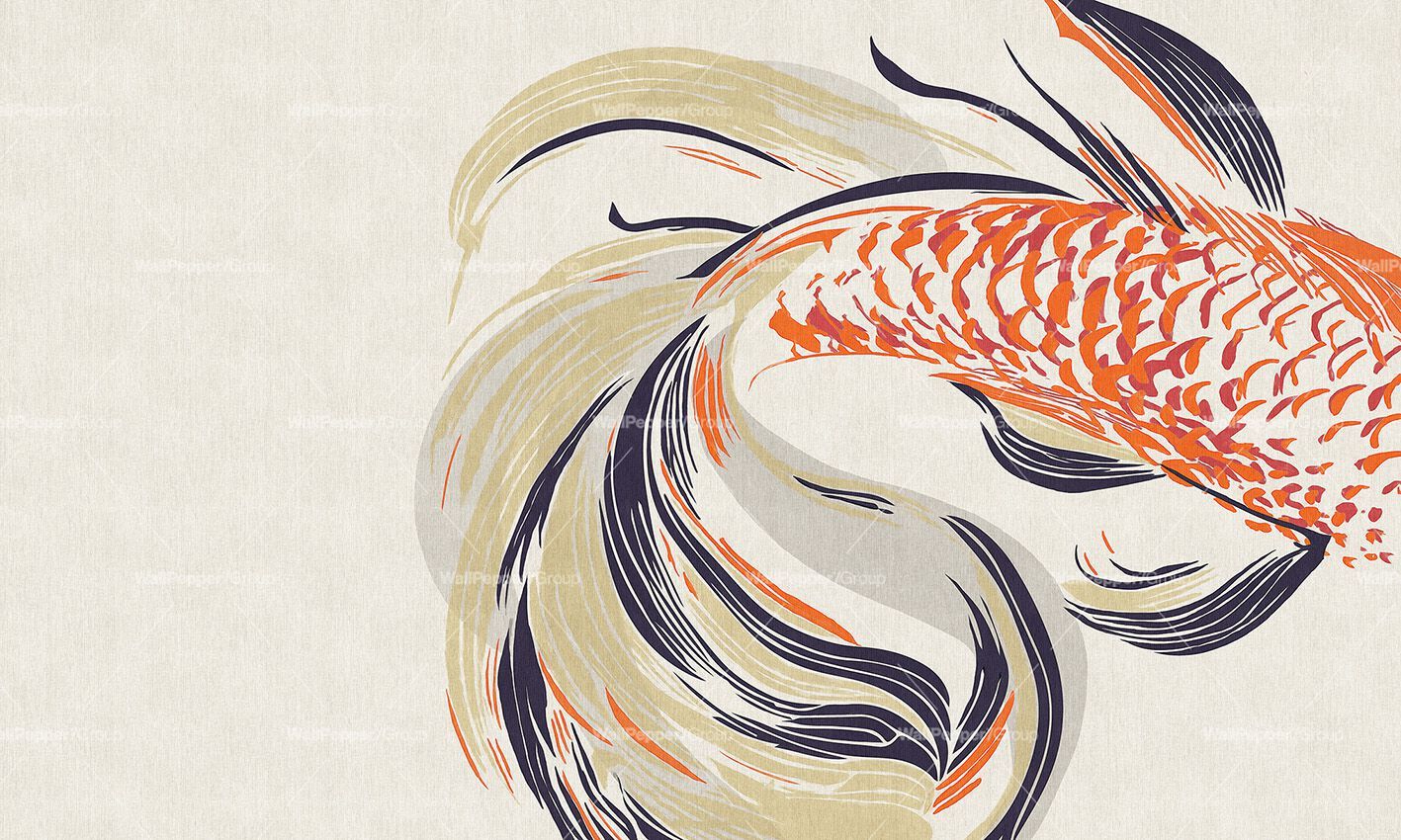 Carta da parati PVC free, eco-friendly, lavabile WallPepper KOI ARCH-00066550 - Вид №2