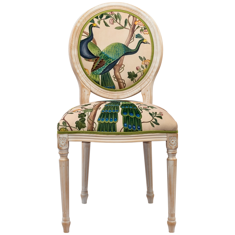 21060743 Стул «Индокитайский зелёный павлин» (версия 1) Object Desire 
