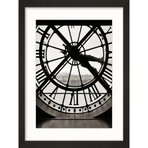 Картина в раме Старые часы 33x40 см цвет разноцветный