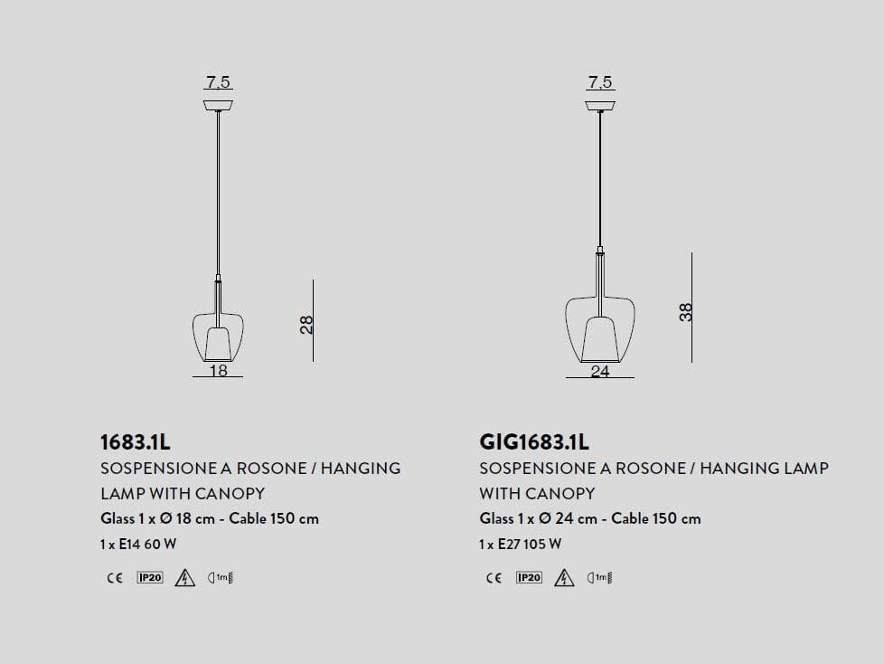 Подвесной светильник из дутого стекла Cangini & Tucci Clos ARCH-00041774 - Вид №6