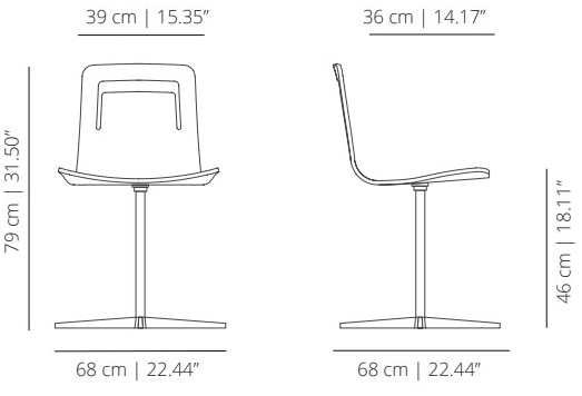 Viccarbe Стул из лакированного дерева с 4-мя спицами Klip sun-id-1433904 - Вид №3