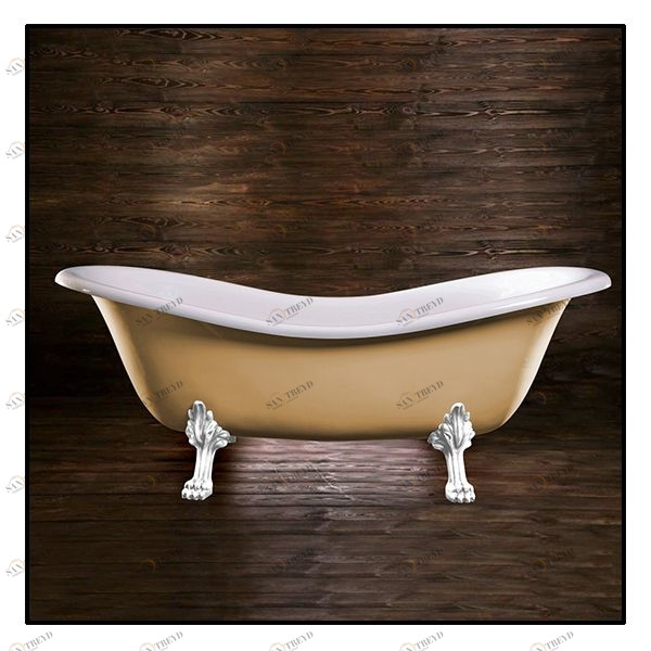 Ванна Akcjum Cleopatra WR-05-01-Kb-N овальная бежевая с белыми ножками WR0501KBN