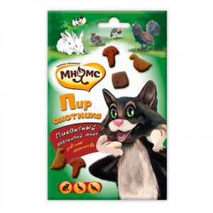 ПР0037773 Лакомство для кошек Пир охотника (утка, кролик, дичь) 50г МНЯМС