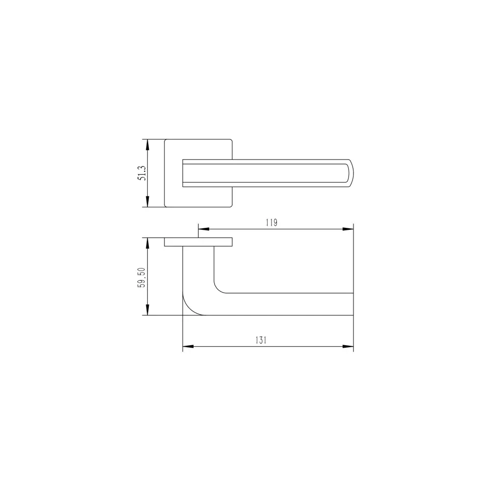 Дверная ручка на розетке Edson EDS-02-Q1 без запирания цвет белый STLM-2030559 - Вид №4