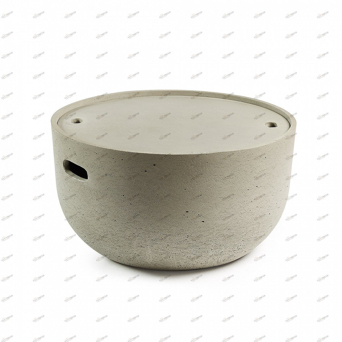 Журнальный столик круглый из цемента с крышкой 58 см Rhette CC0506RF03 от La Forma LA FORMA RHETTE 344966 Серый 