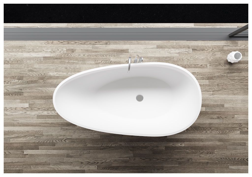 Ванна из искусственного камня Aquanet Miracle TC-S06B 185x83, глянцевая TCS06B - Вид №3