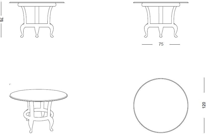 Круглый садовый стол Samuele Mazza Outdoor ARCH-00000517