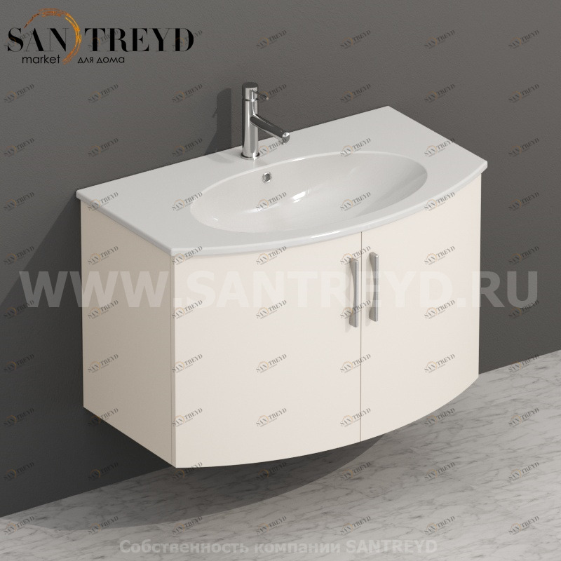 MDMA80Y015 Тумба с двумя створками 78 см бежевая Globo 4ALL Италия Ceramica Globo