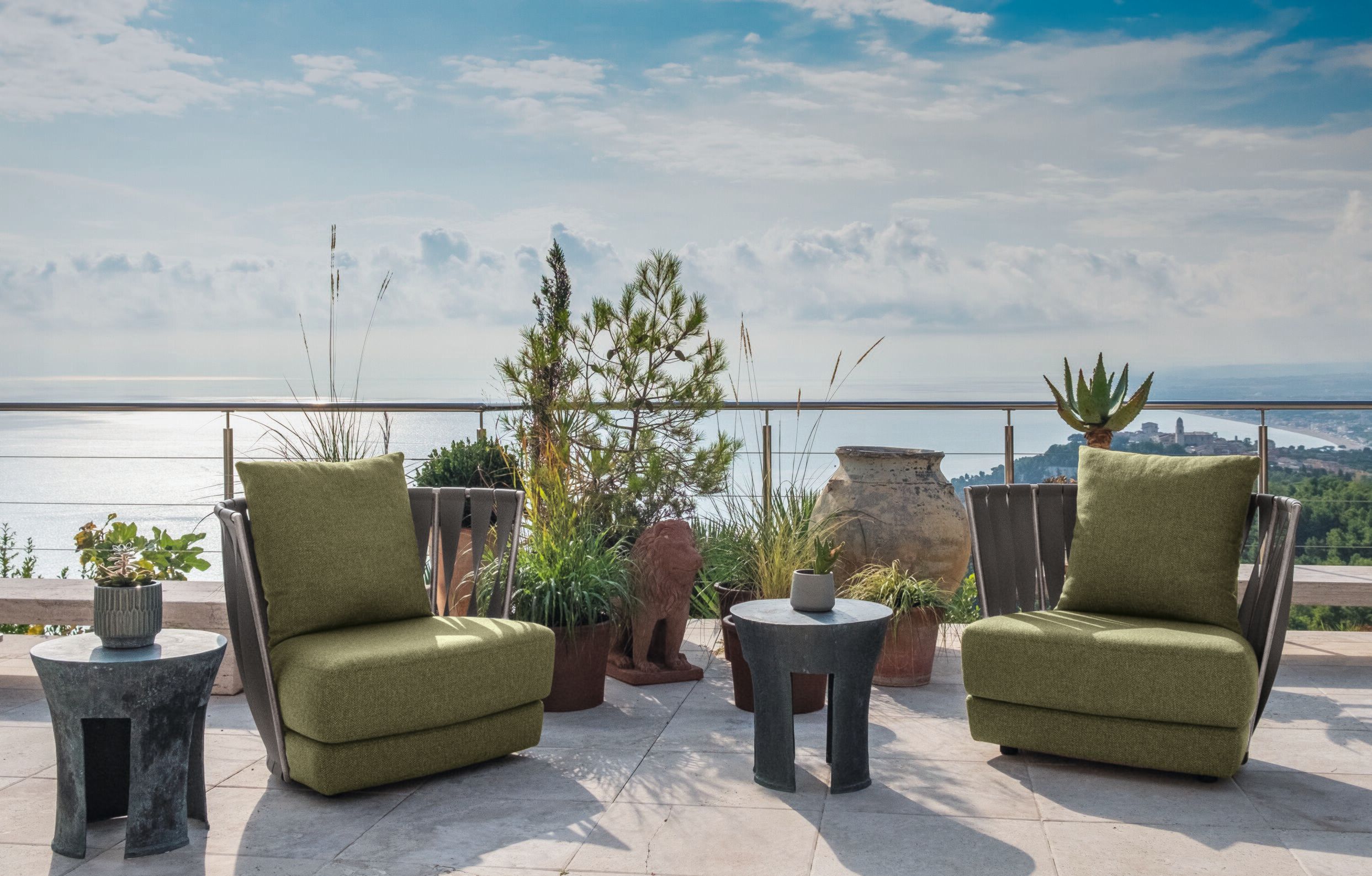 Садовое кресло из искусственной кожи и ткани Cantori ARCH-00003055 - Вид №3