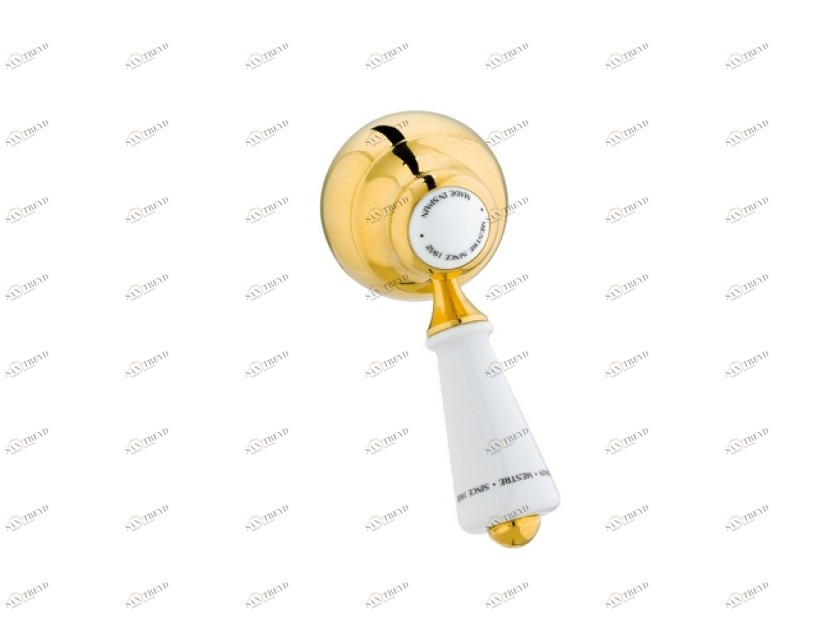 035047.000.00 Комплект ручек для душевой системы с фарфором Золото 24К Mestre 